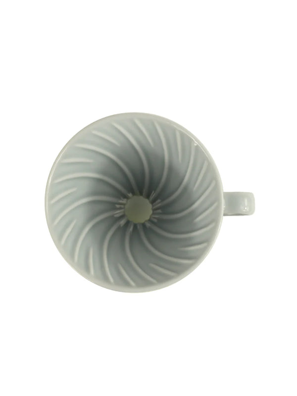 hario_v60-02-ceramic-dripper_blue-grey_top-view.webp Hario V60-02 Ceramic Manual Brew Pourover Blue-Grey