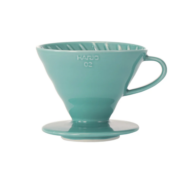 Hario V60-02 Ceramic Manual Brew Pourover Turquoise