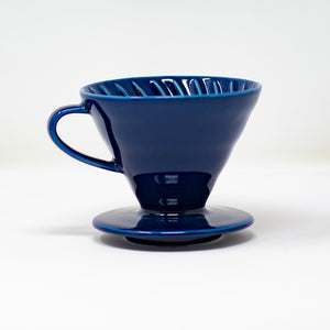 Hario V60-02 Ceramic Manual Brew Pourover Indigo Blue