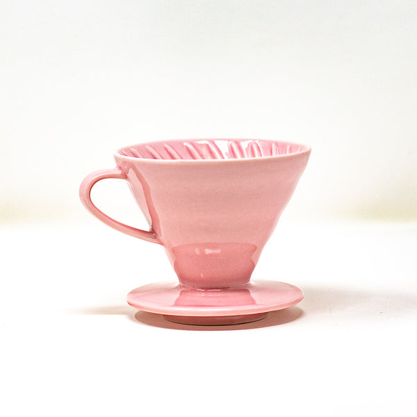 Hario V60-02 Ceramic Manual Brew Pourover Pink