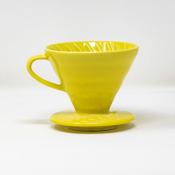 Hario V60-02 Ceramic Manual Brew Pourover Lemon Yellow