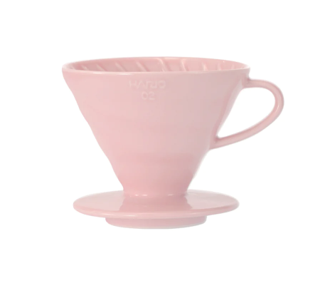 Hario V60-02 Ceramic Manual Brew Pourover Pink