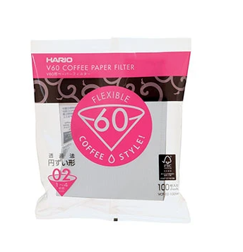 Hario V60-02 Paper Filters for Manual Brew Pourover- 100pk